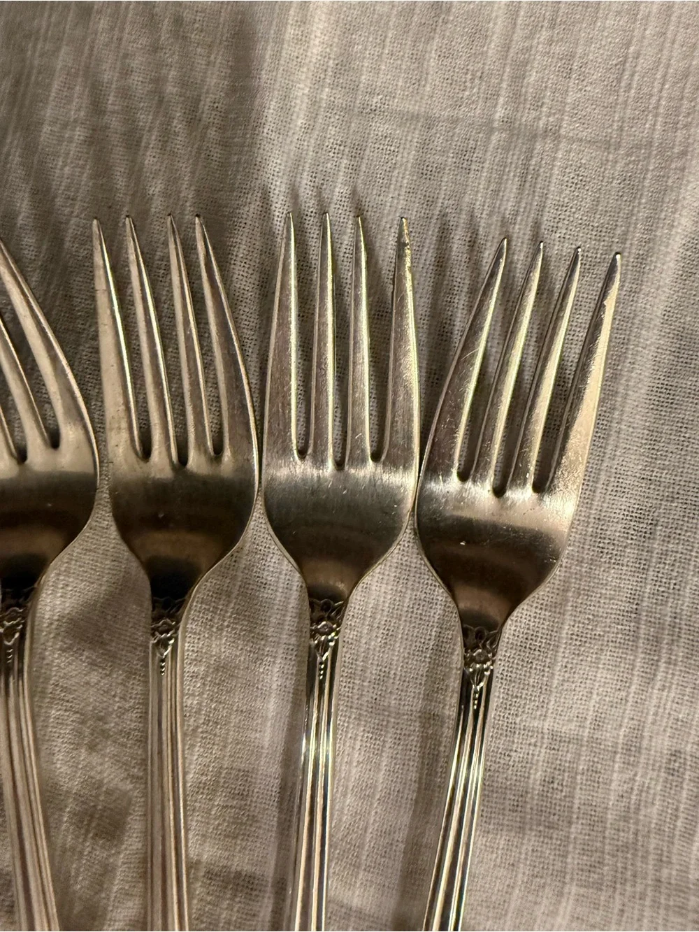 Wm Rogers International Silver Jubilee 8 Salad Forks Silver Plate Flatware
